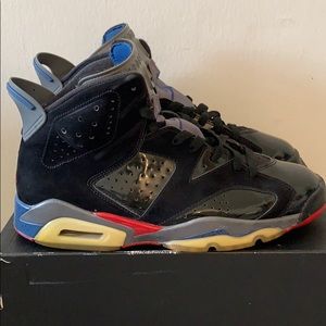 Air Jordan 6 pistons sz.9 black/blue/gray/red